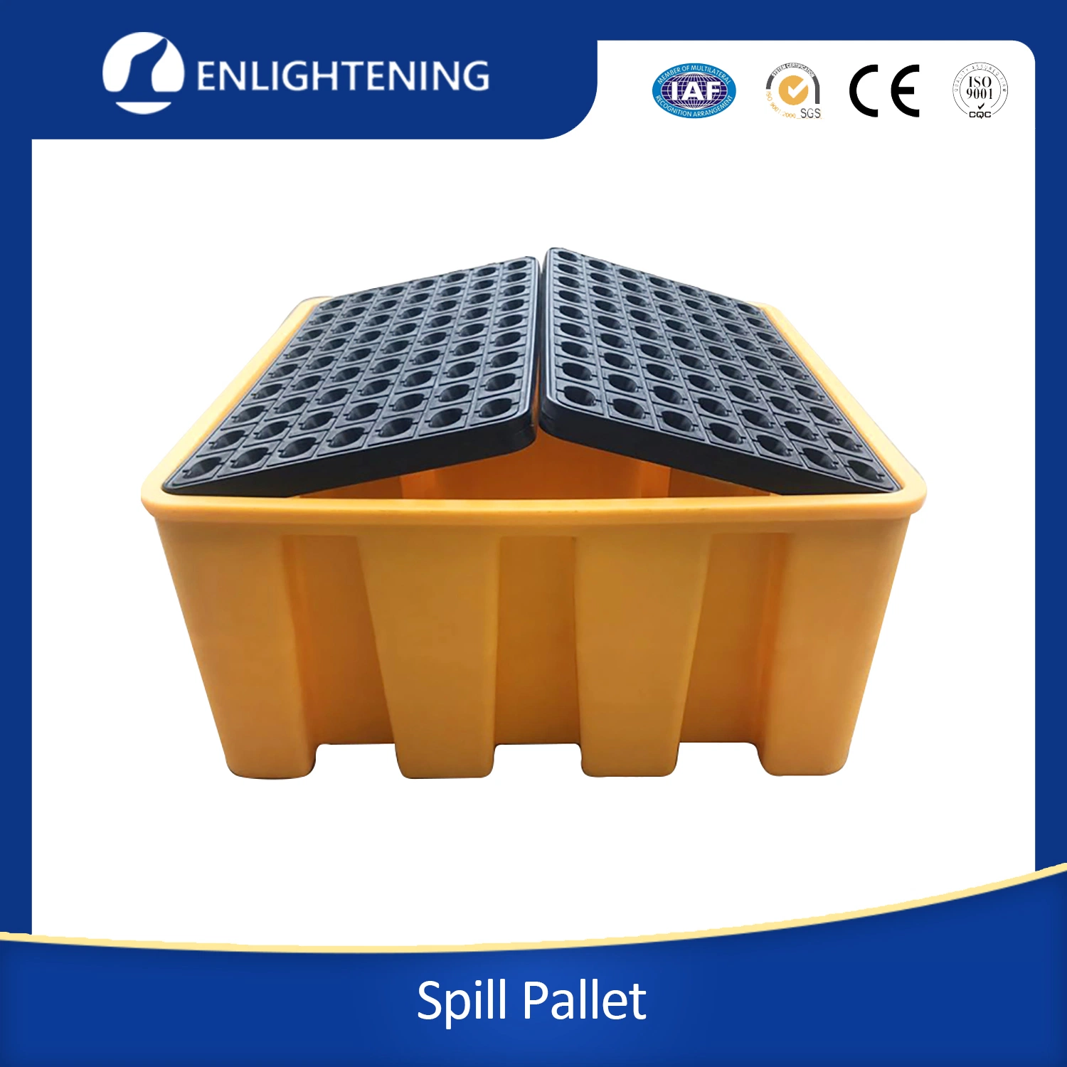 Four Barrels Leakproof Tray Containment Wholesale/Supplier High quality/High cost performance  Plastic Vrigin HDPE Spill Pallet