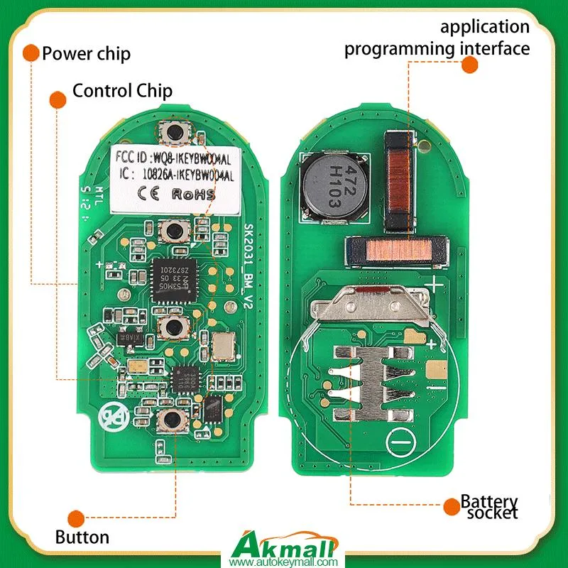 Autel navaja estilo Ikeybw004al coche inteligente Universal Remote Key 4 botones para BMW