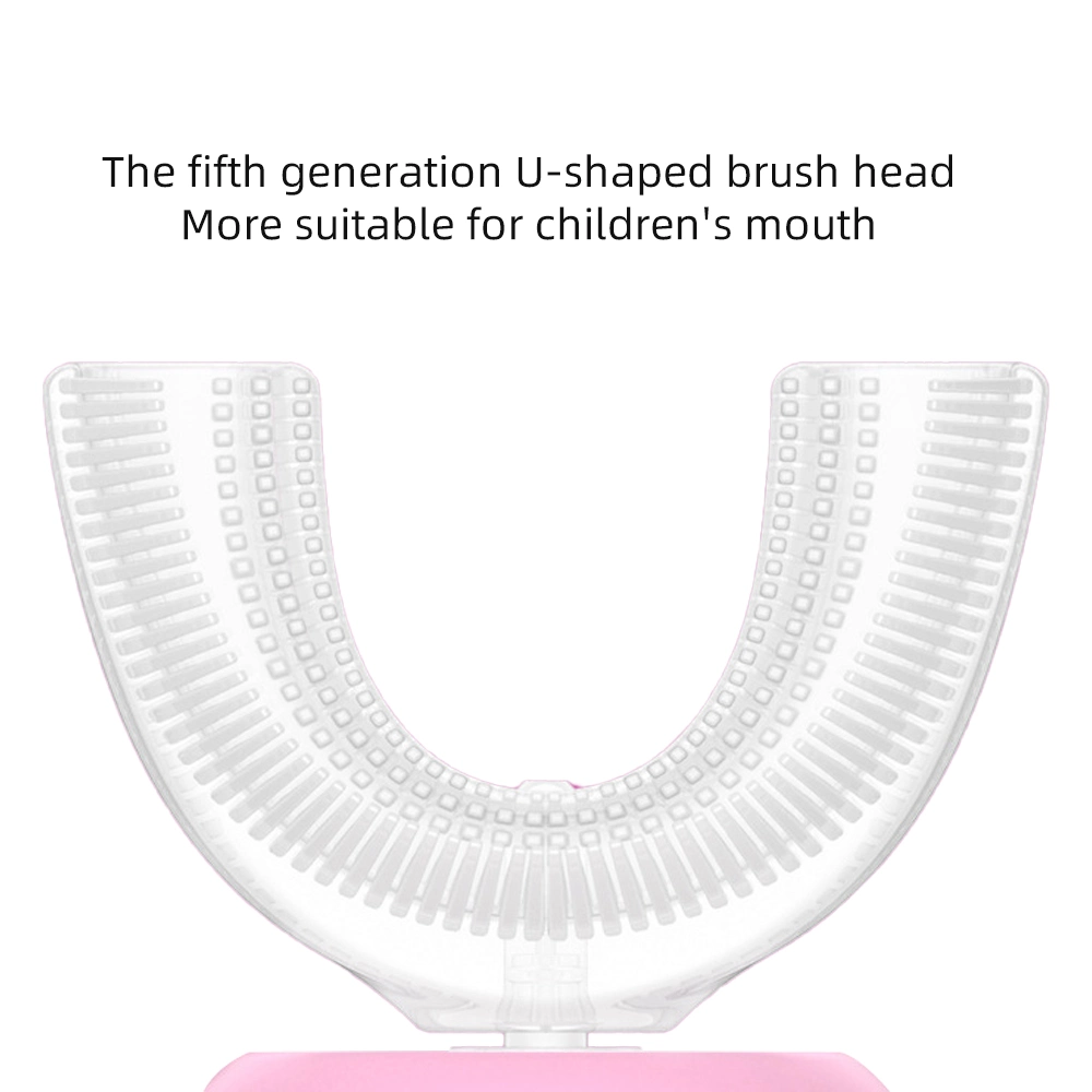 Cuidados pessoais 360 graus Automático silicone Travel Sonic Kids Electric Escova de dentes em forma de U de branqueamento