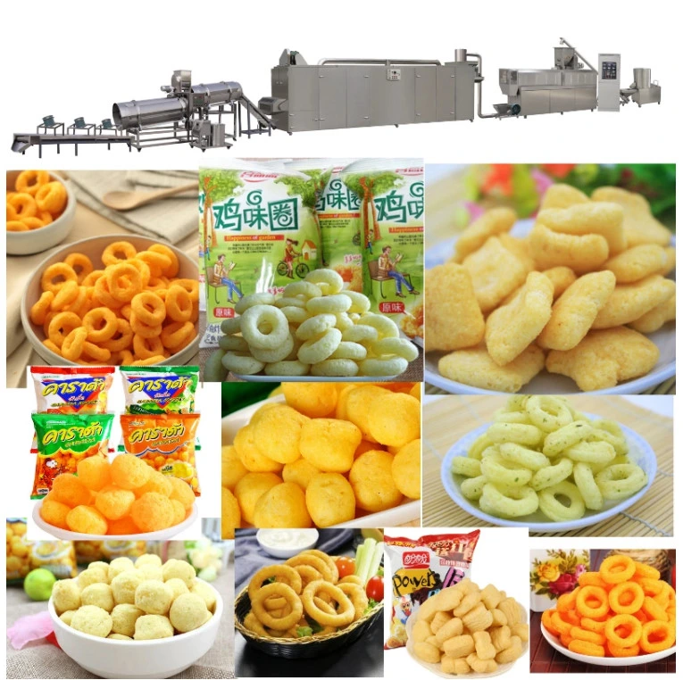 Commercial Top Quality Gas Large Capacity Expanded Snack Production Line Puffed Corn Food Extruder Machine