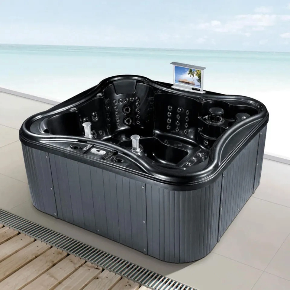 6 Seats Ozone Hydrotherapy Bathtub Home Whirlpool Massage Outdoor SPA Hot Tub