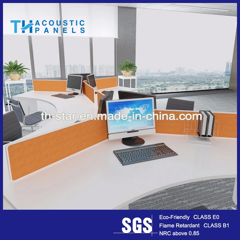 100% Recyclable Polyester Fiber Pet Felt Acoustic Office Privacy Screen Panels Soundproof Desk Divider