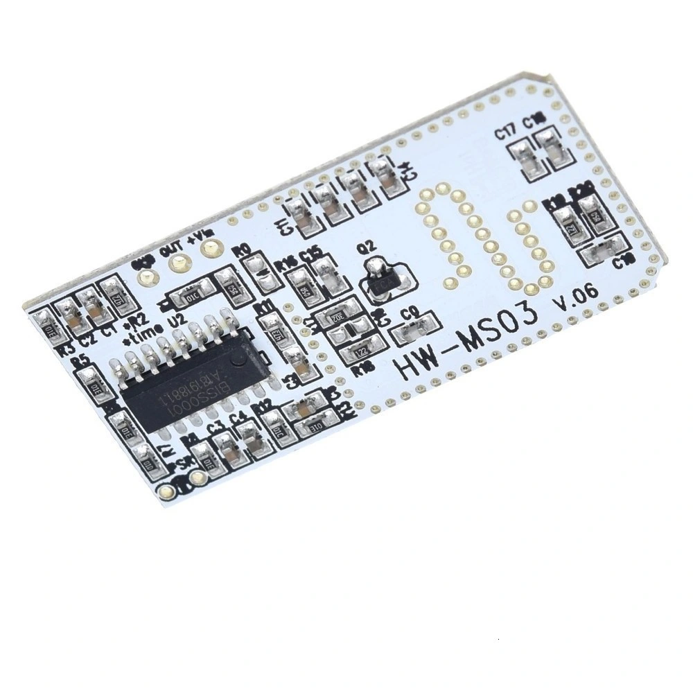 Módulo de sensor de radar de microondas Hw-Ms03 Módulo inteligente de inducción de cuerpo humano por microondas Interruptor de módulo de sensor inteligente.