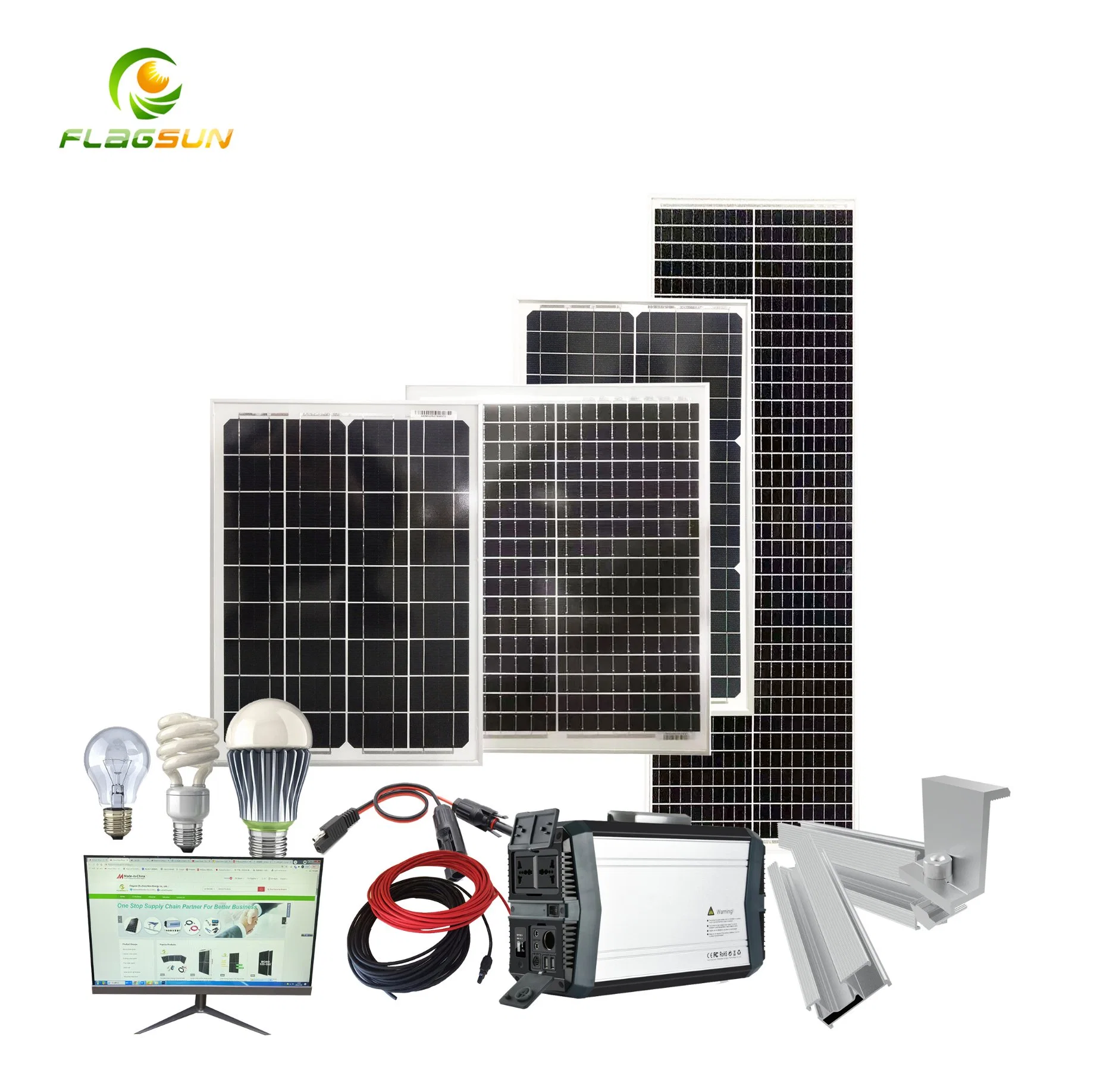 30W 40W 50W Solar Home System 12V DC Multifunctional Small Solar Panel