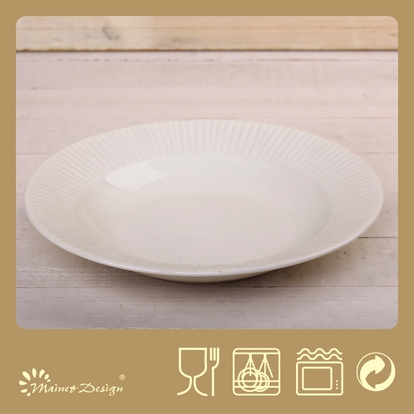 Hot Matt Color Tableware Embossed Line Ceramic Kitchenware Stoneware Dinner Sets