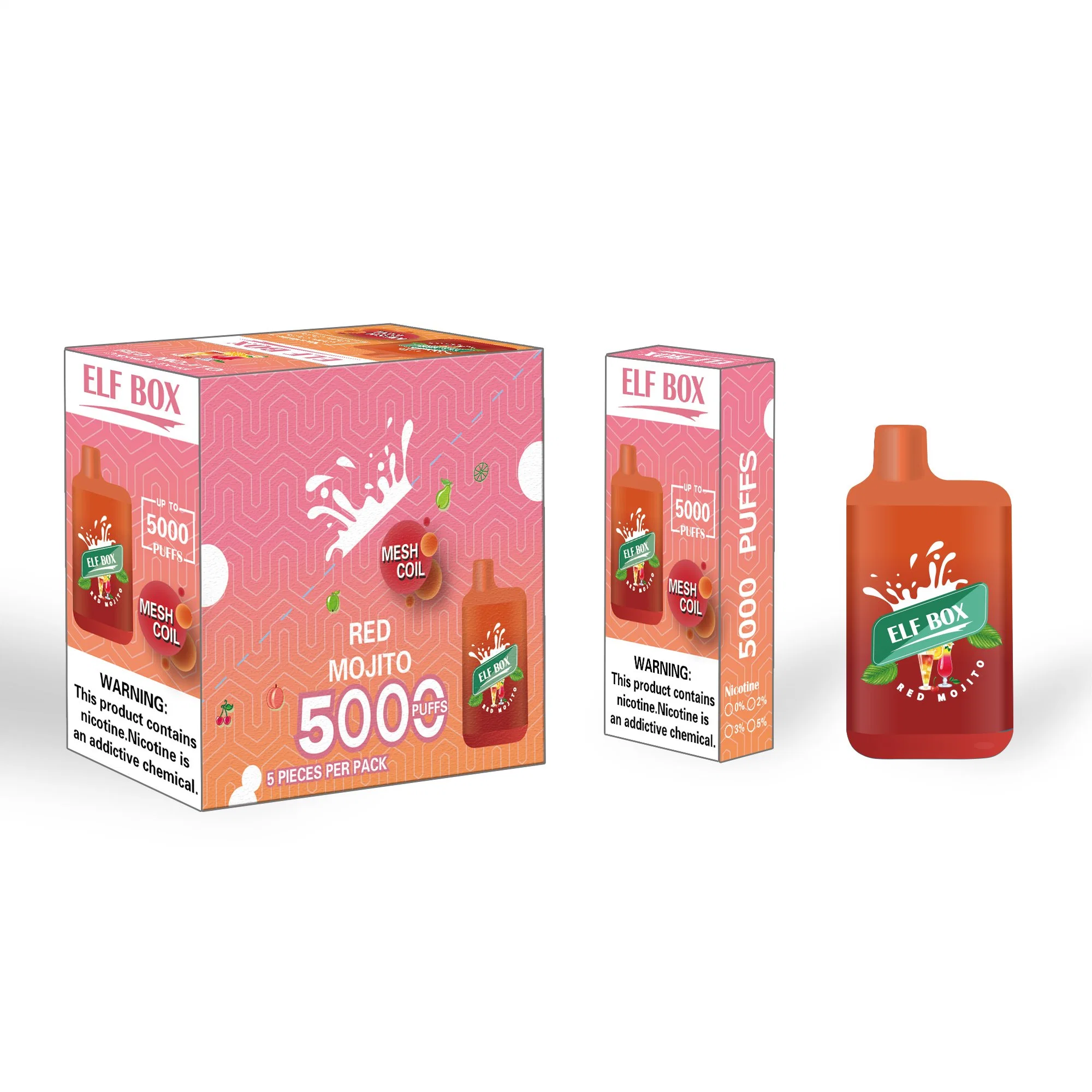 5000 Puff 12ml de aceite Elf de Verificación de jugo E Vape desechables Precio al por mayor mercado de EE.UU.