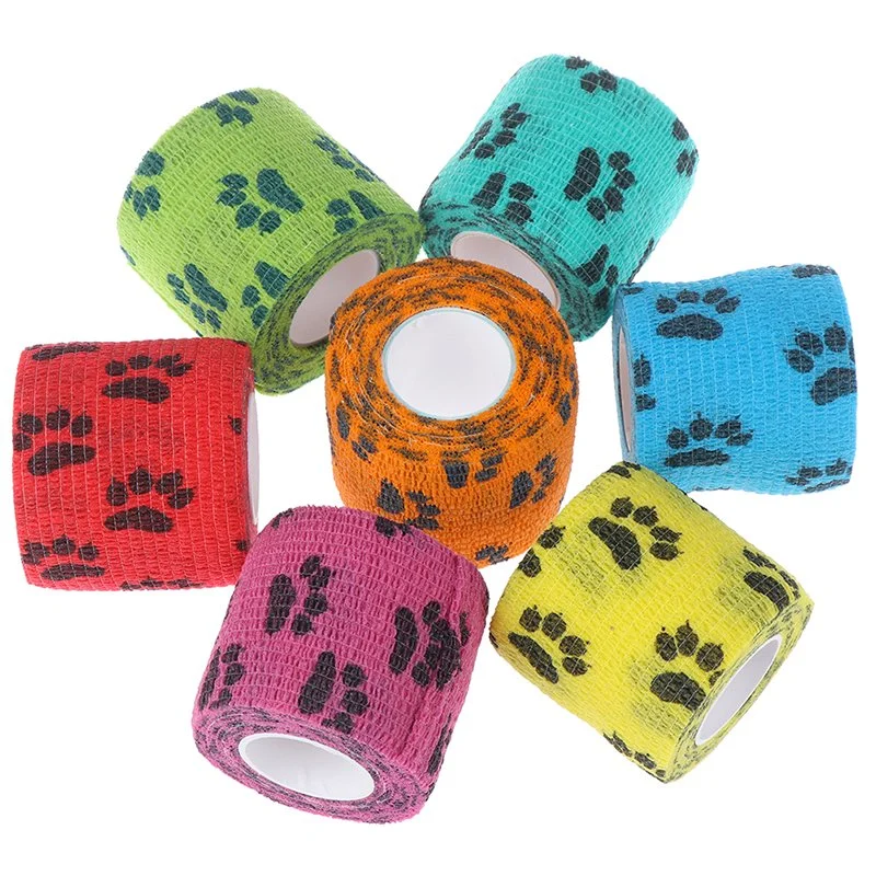 Wholesale/Supplier Cartoon Pattern Non-Woven Cohesive Elastic Tattoo Wrap Bandage for Pet Vet and Tattoo Machine