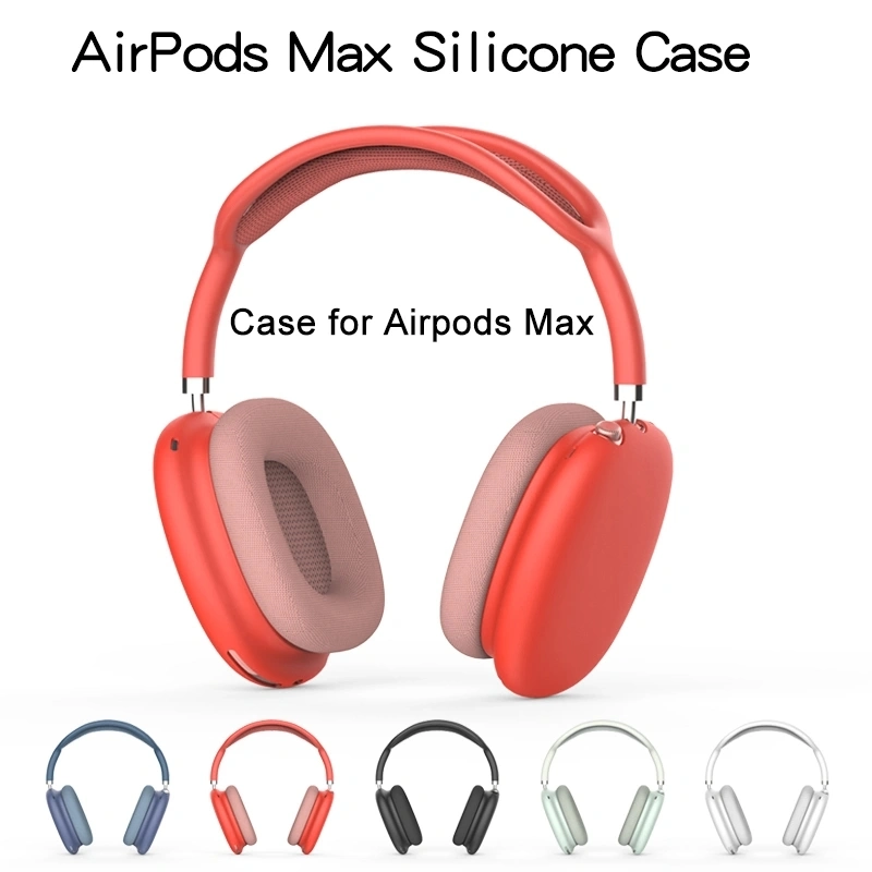 Nouvel étui en silicone colorées pour casque sans fil Airpods Max vrai protecteur résistant aux chocs avec Deux côté anti-dérapant pour l'Air Max Poding cas