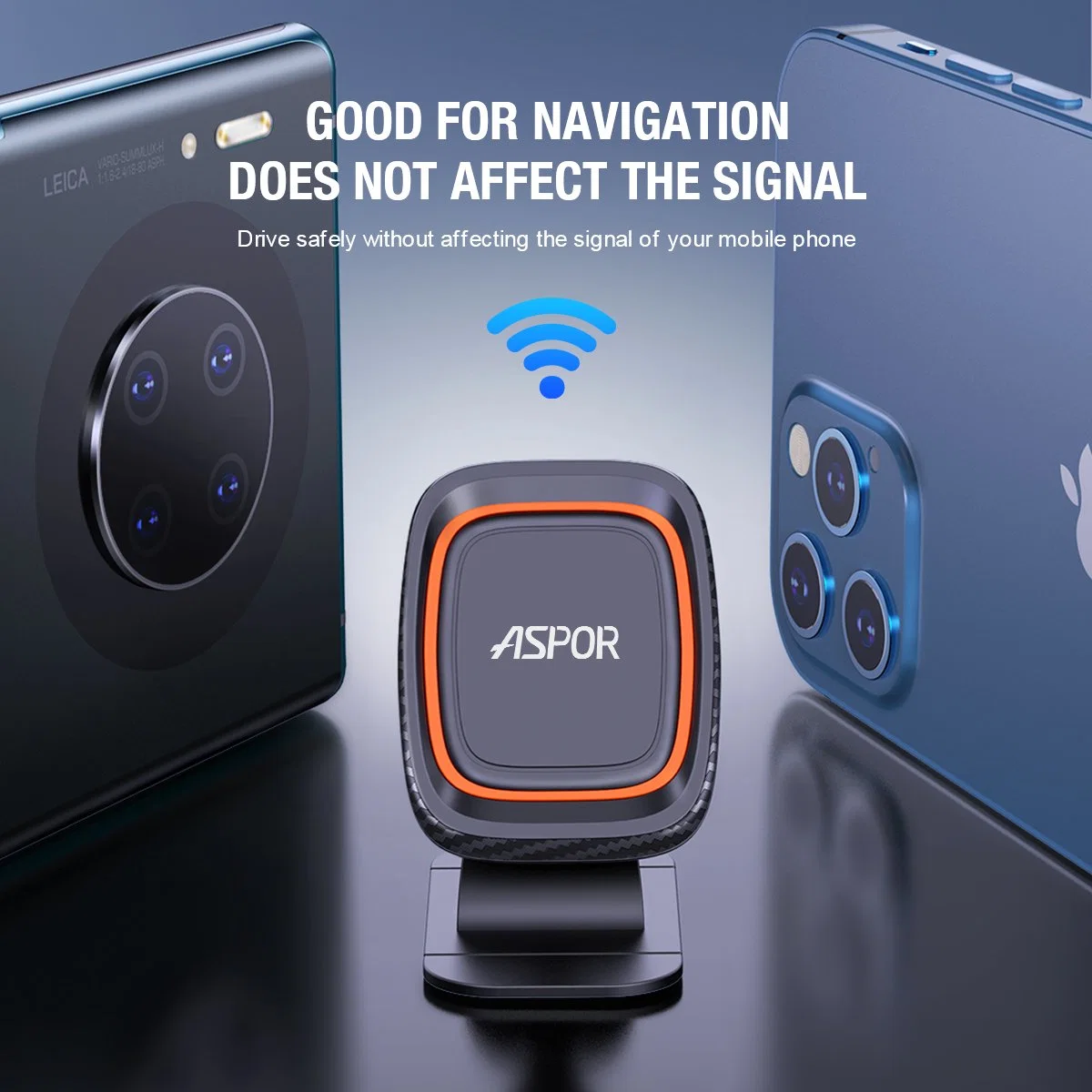 360 grados rotación Soporte de coche Aspor Marca A530 rotación flexible Teléfono móvil estable