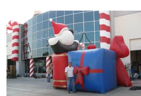 2023 New 10 FT. Giant Inflatable Blue Gift Box