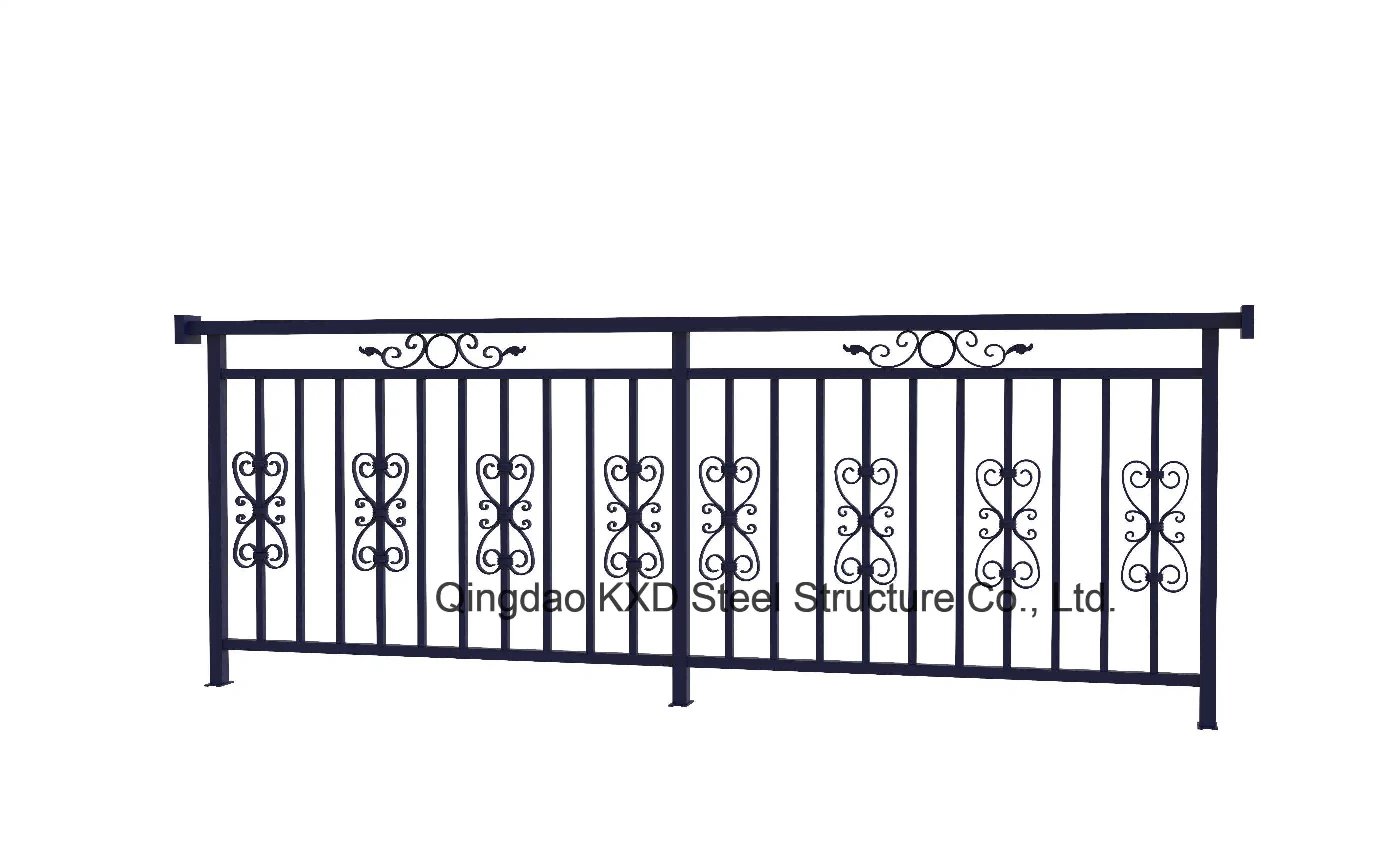 Welded Galvanized Black Wrought Powder Coating Iron Railing Fence (KXD-IF26)