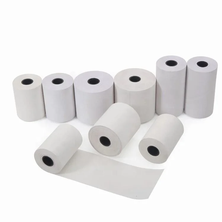 Rouleaux de papier thermique bon marché de 80X80mm avec 50g 55g 58g 60g 65g ou personnalisé.