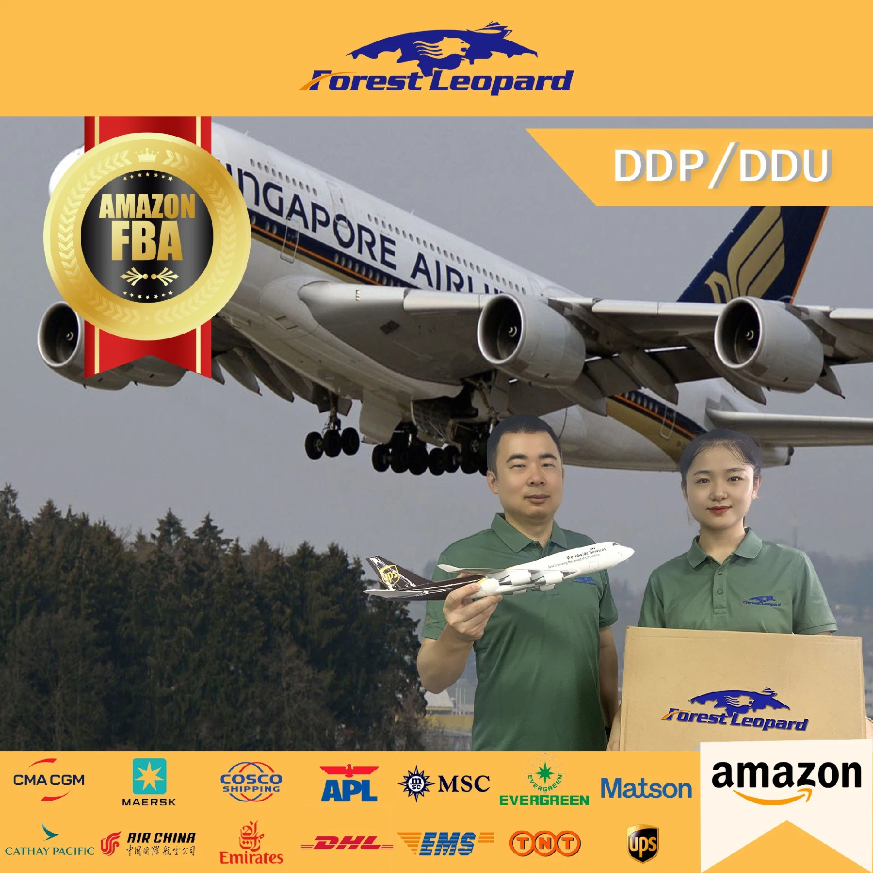 Professionnel Chine Forwarding Agent Air Freight frais d'expédition Tarifs Chine Vers l'Europe, États-Unis, Australie avec le service DDP