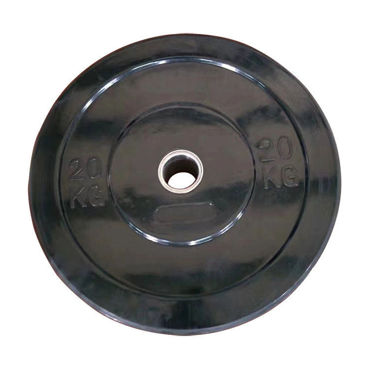 Wholesale/Supplier Strength Fitness Equipment Competition Standard Bumper Plate Gym Black Rubber Weight Plate