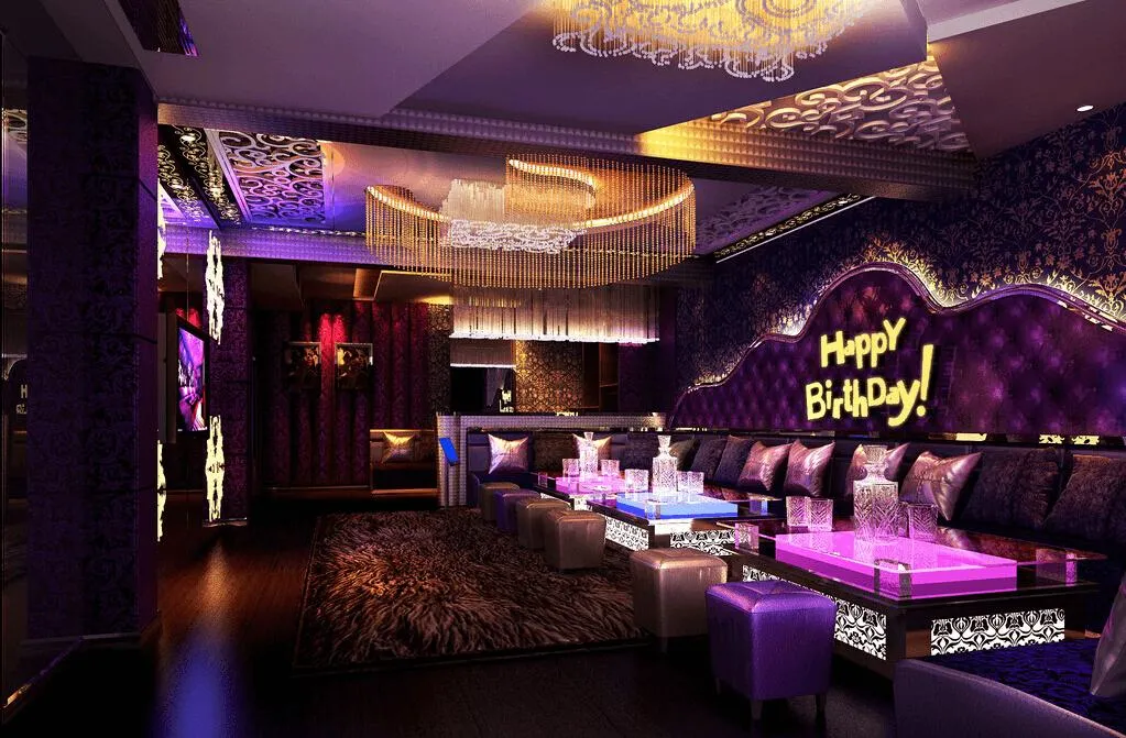 Hotel Lobby Square Tempered Glass Top Coffee Table Lounge Furniture Night Club LED Table KTV Bar Table