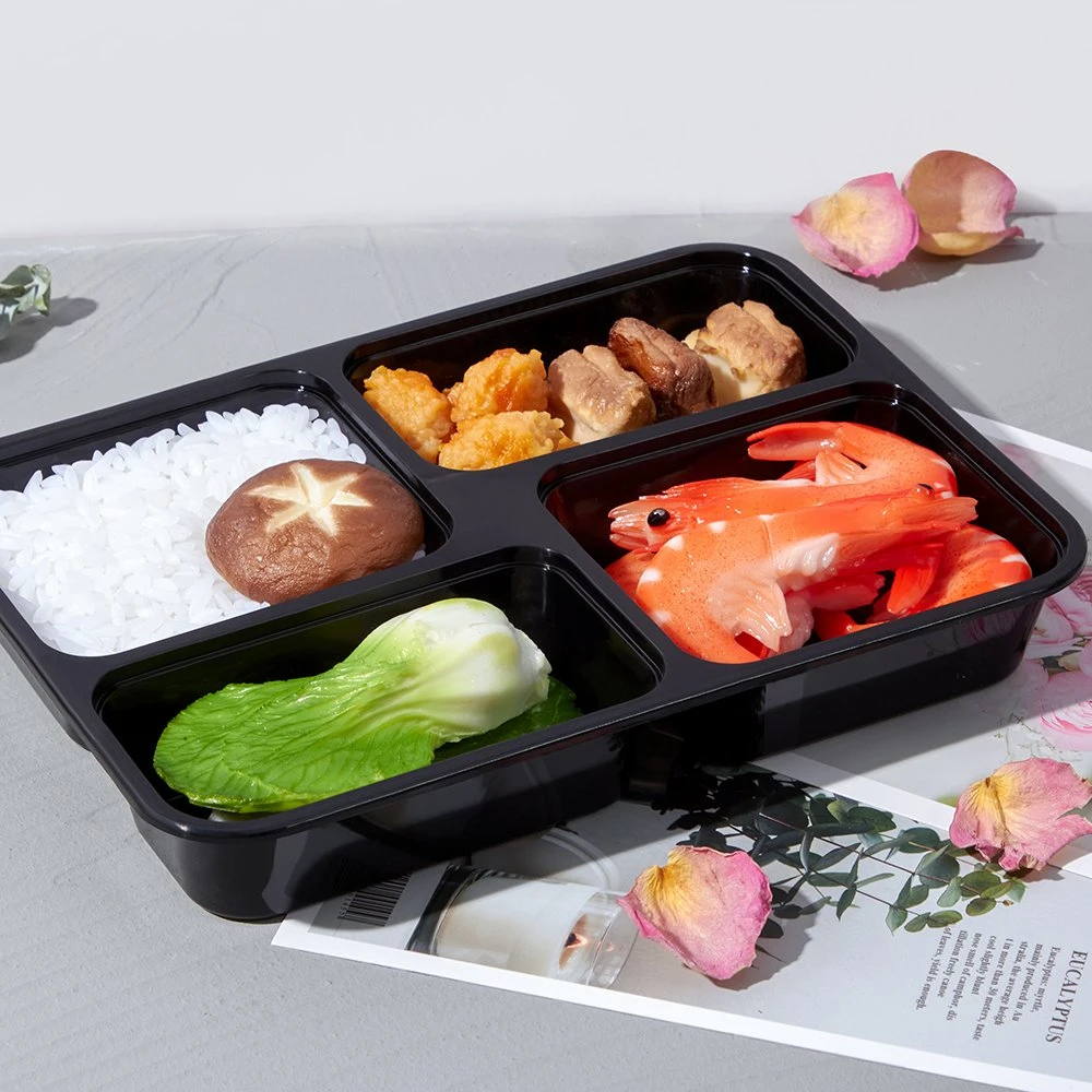 Plateau d'emballage alimentaire en plastique blister biodégradable pour viande fraîche, fruits congelés en PLA, PET, PP. Plateaux jetables personnalisables.