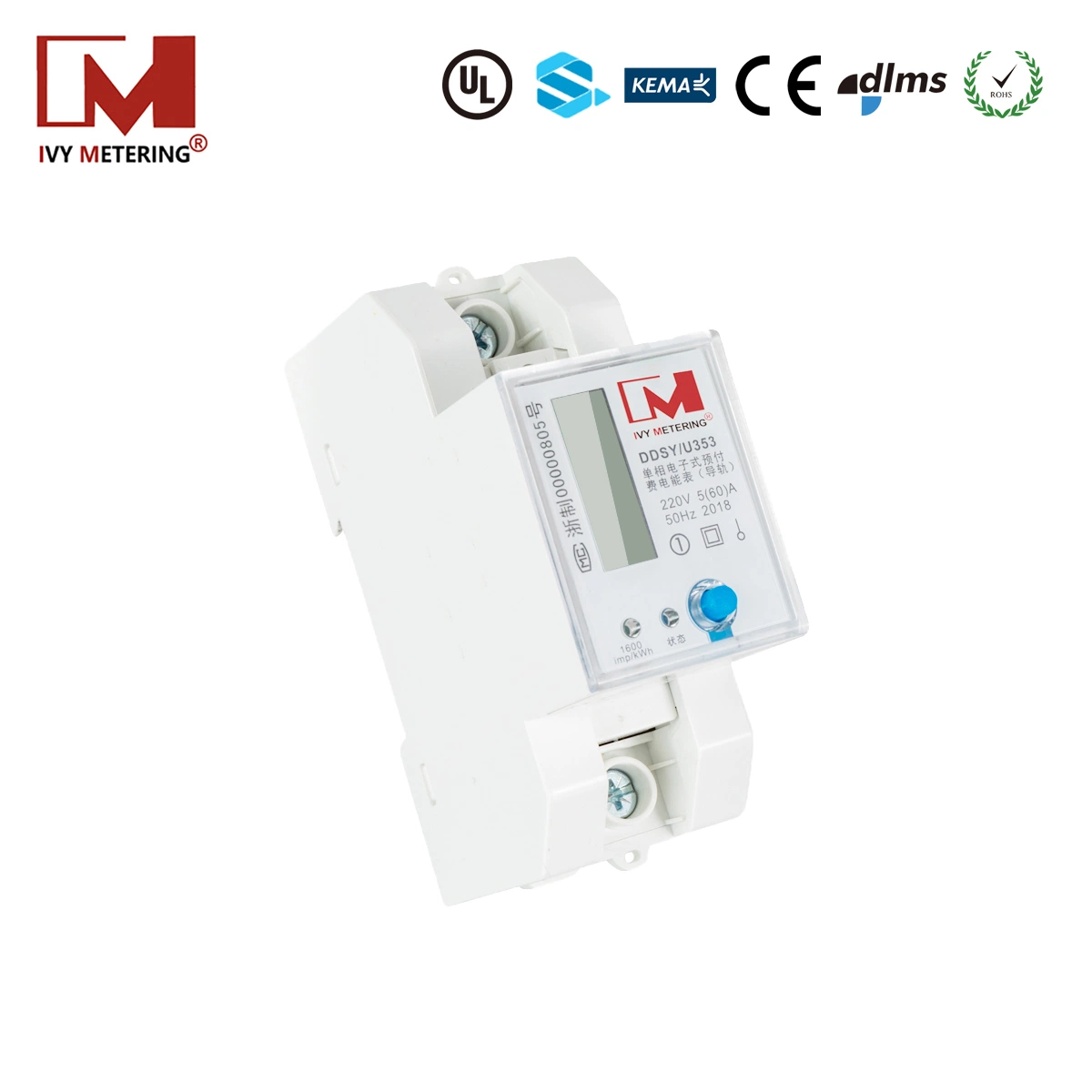 Single Phase Smart Energy Lora Power Meter with Lorawan Communication Smart Home Electrical Meter