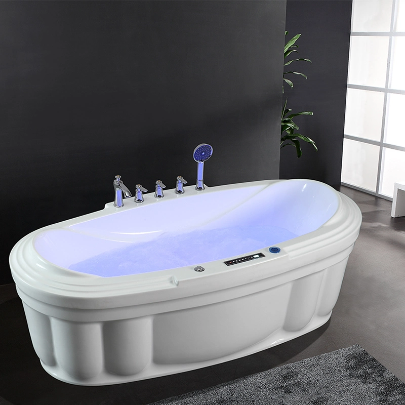 Big Size Air Massage Freestanding Netherlands Oval Shaped Bathtub