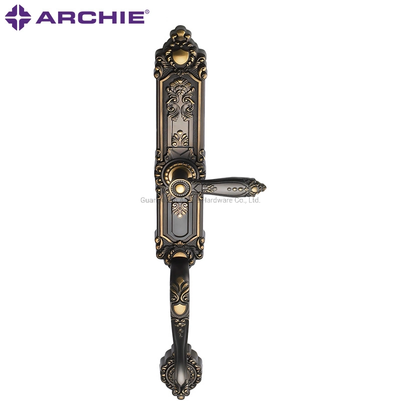 Luxury Villa Antique Fingerprint Slide Cover Touch Password Card Anti Bacterial Smart Door Lock