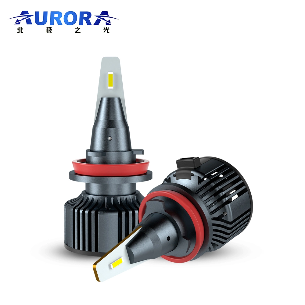 Aurora Unique Bullet Design Auto Car Parts Accessories 60W LED Headlight Bulb Lamp 6500K with Cooling Fan Factory OEM ODM