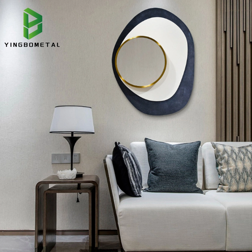 Decoración de pared con espejo circular tintado Living comedor Roon Decorativo