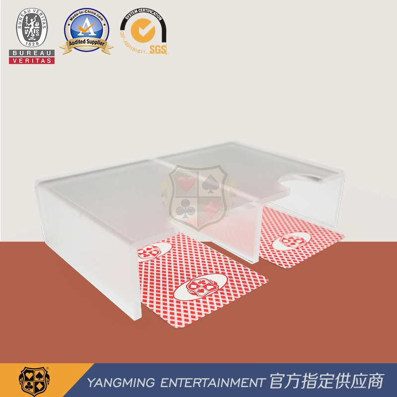 Special Thick Acrylic 2 Sets of Niuniu Poker Table Games Special Card Discard Card Box Ym-FC01