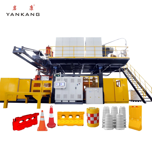 Plastic Road Safety Barrier Security Fence Water Injection Fence Anti-Collision Bucket Road Cone Isolation Pier Blow Molding Making Machine
