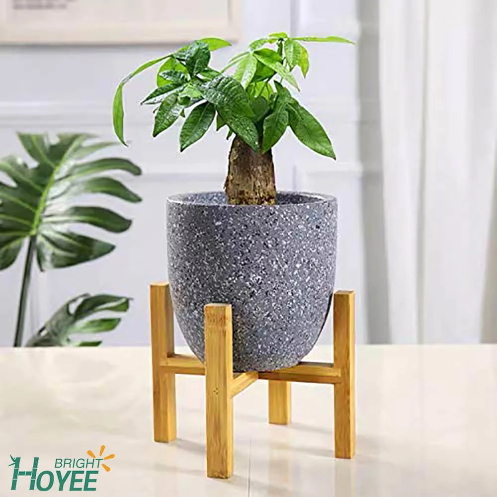 Eco-Friendly Plant Stand Desktop Bamboo Flower Pot Holder