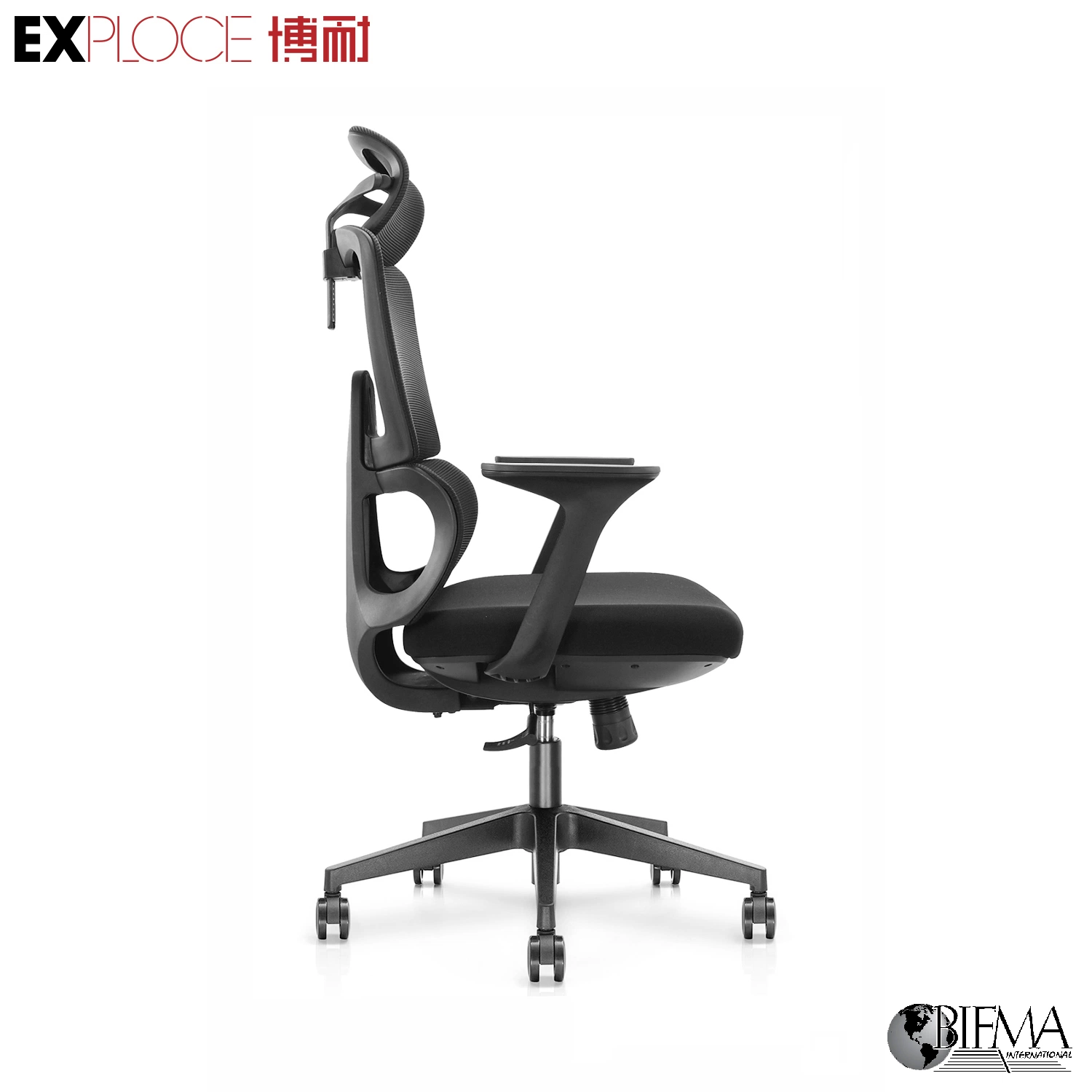 Silla de oficina giratoria ergonómica con diseño de respaldo doble de malla asequible