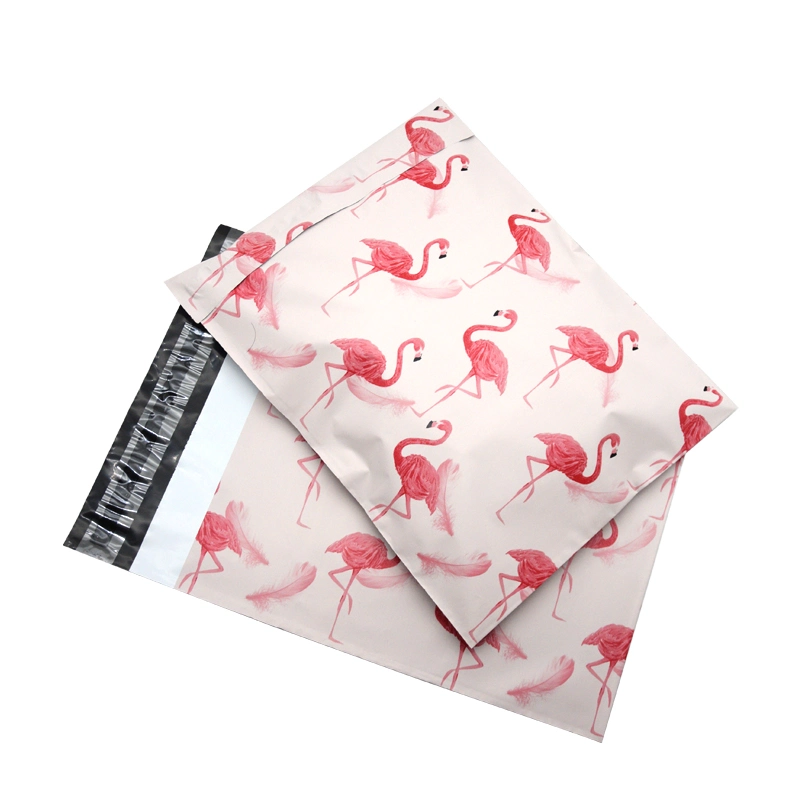 Custom Design Logo Flamingo Poly Mail Shippingbag