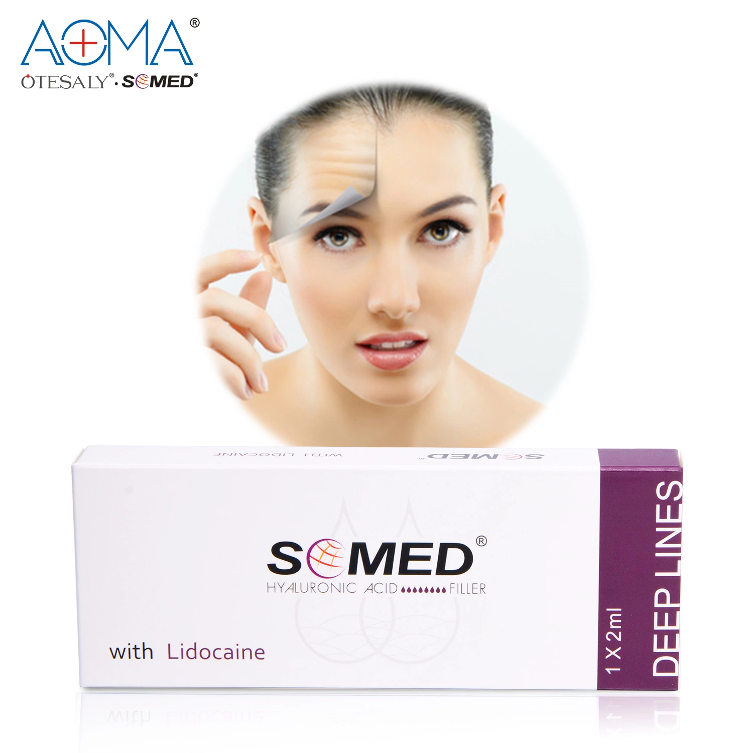 CE Aoma Somed 1ml 2ml 10ml 20ml Hyaluronic Acid with Lido Plastic Surgery Injectable Cross Linked Deep Dermal Filler