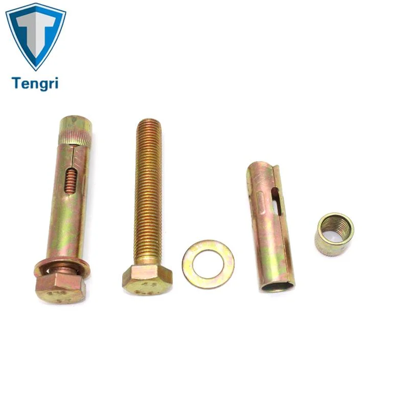 Yellow Zinc Plated Anchor Hex Bolt Sleeve Anchor Nail Drive Anchor Expansion Anchor