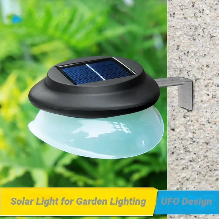 UFO Design Solar Light Outdoor Lampion für Courtyard Garden Fence LED-Wandleuchte für die Steuerung des Beleuchtungssensors