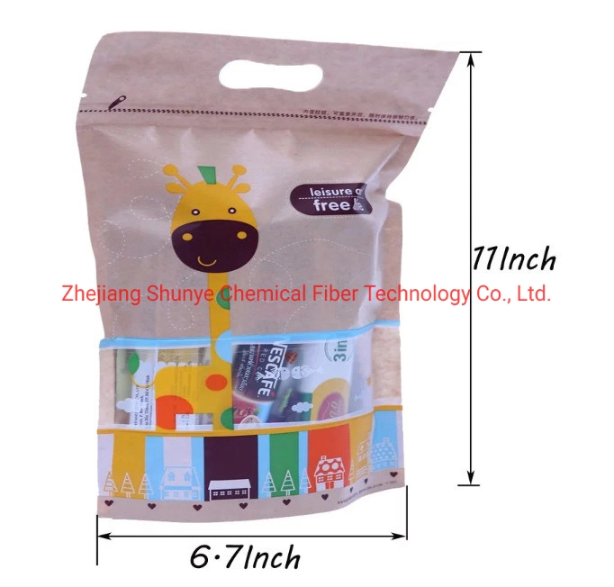 Stand up Food Storage Cookie Coffee Beans Candy Craft Coffee Kraft Paper Bags with Window