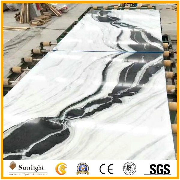 Popular Chinese Panda White Marble Slabs for Countertops, Tiles, Desk-Tops