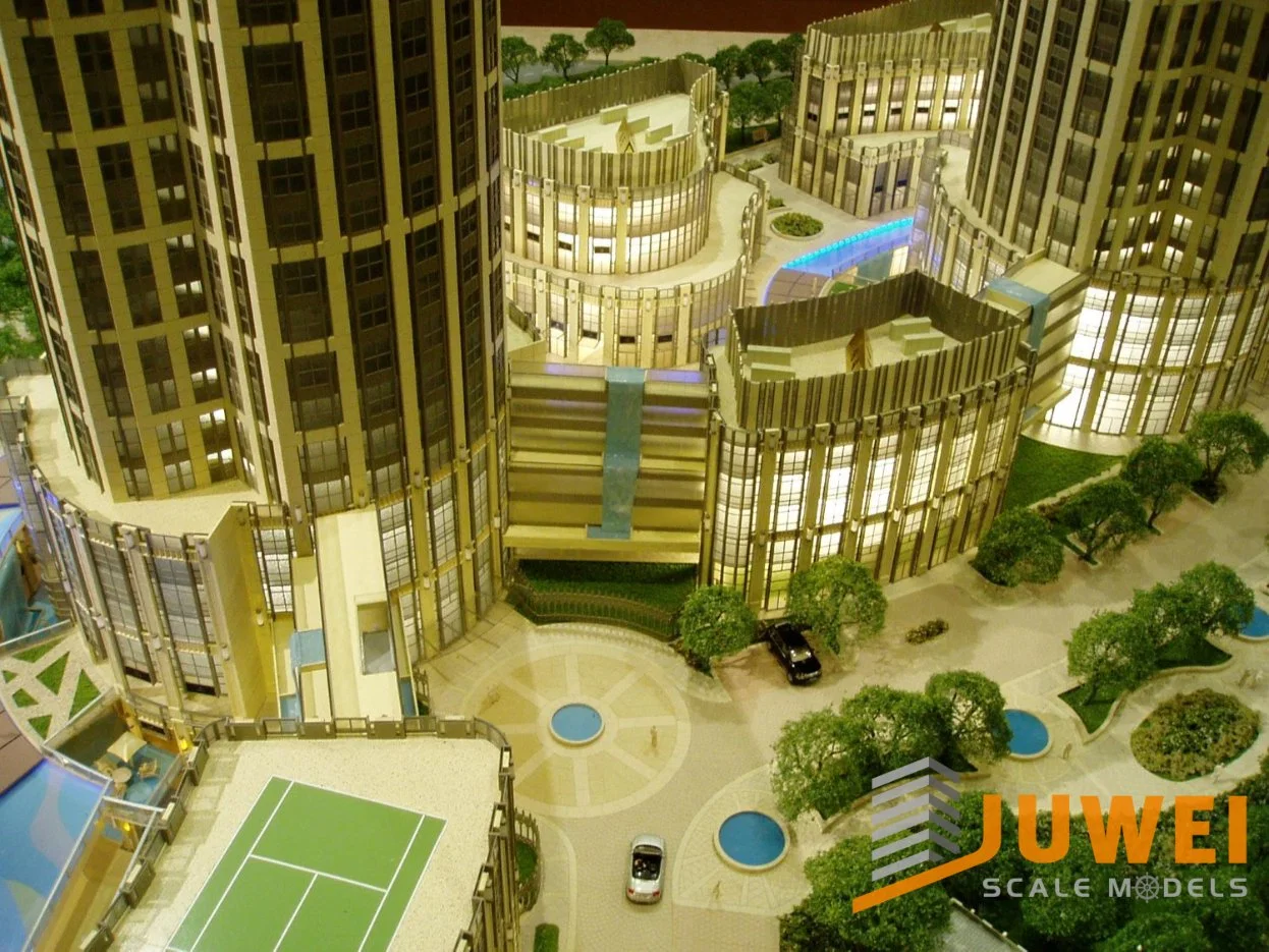 Modèle architectural en plastique de l'immeuble commercial pour l'immobilier Spectacle (JW-32)