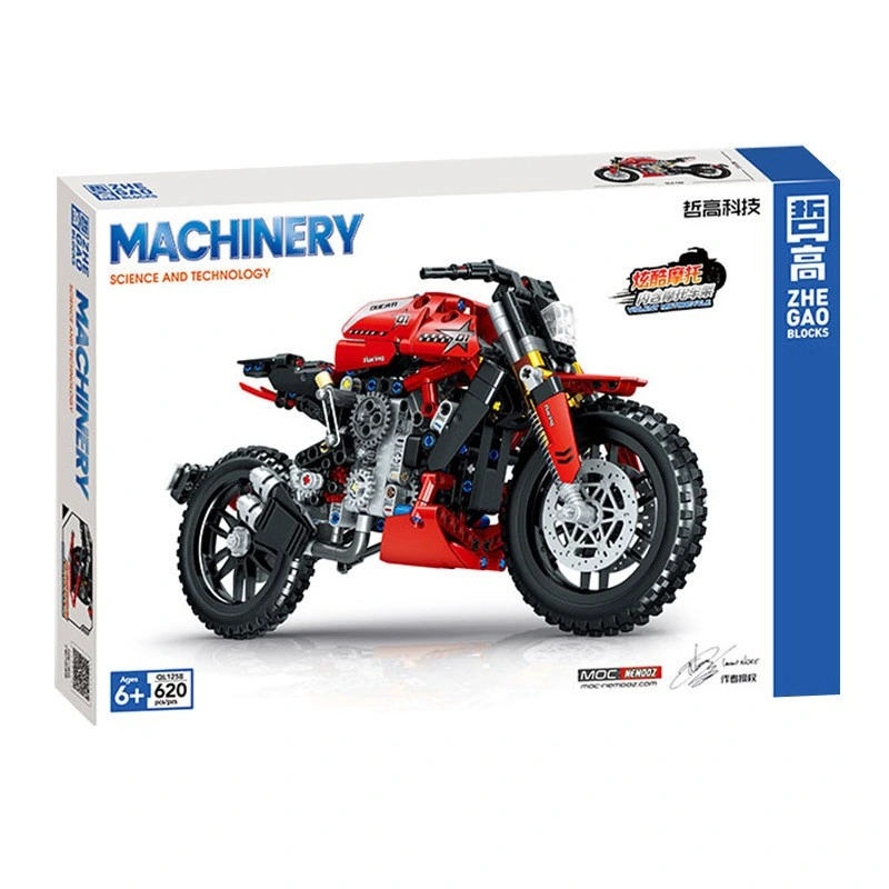 Technic Moc motocicleta Bloques de construcción DIY para la Educación General modelo de moto de ladrillos de construcción de juguetes para niños regalo