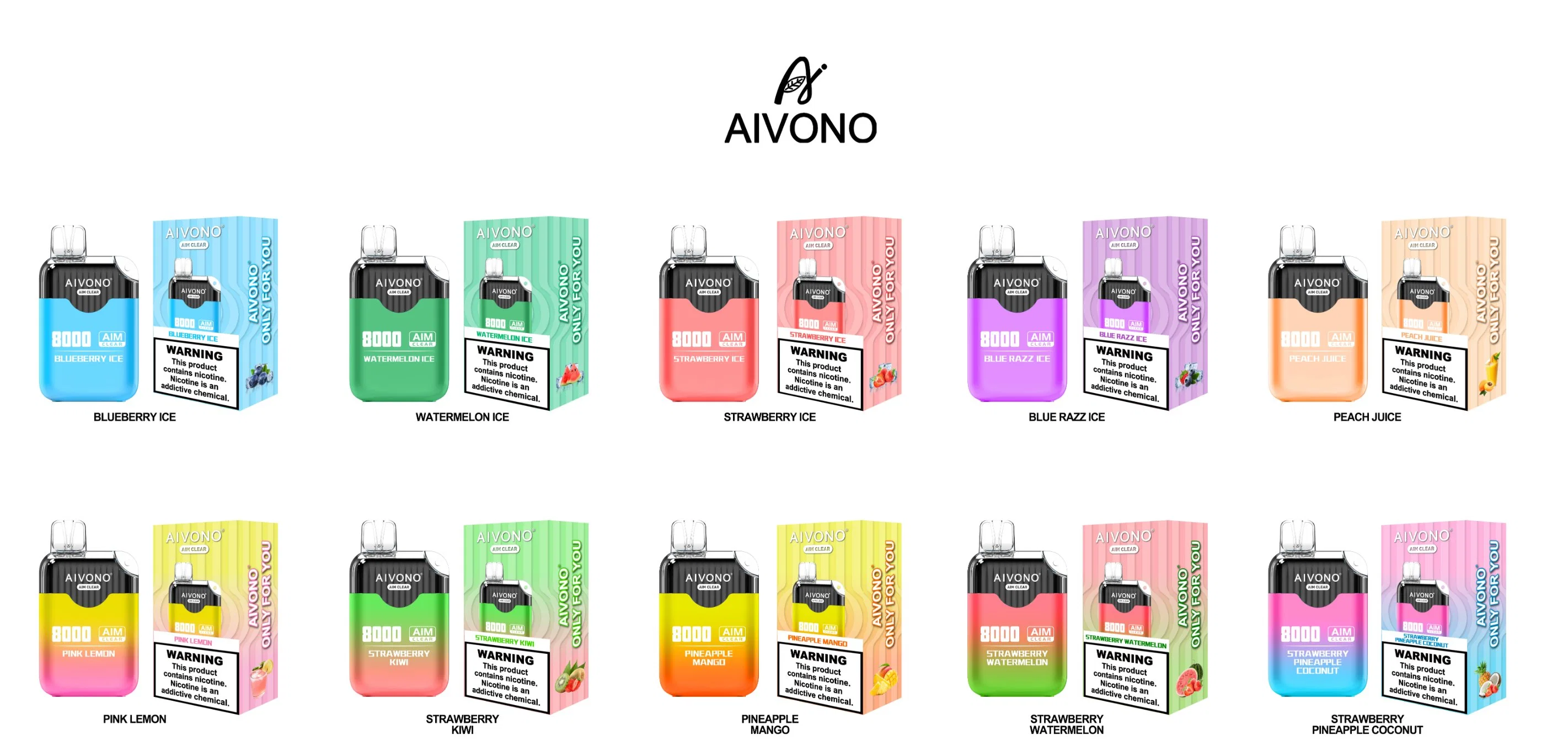 Wholesale/Supplier Cheap Vape Aivono Disposable/Chargeable Pod Device Aim 4000 6000 6500 8000 Puffs Mazaj Monster Gebriel Candy Vape