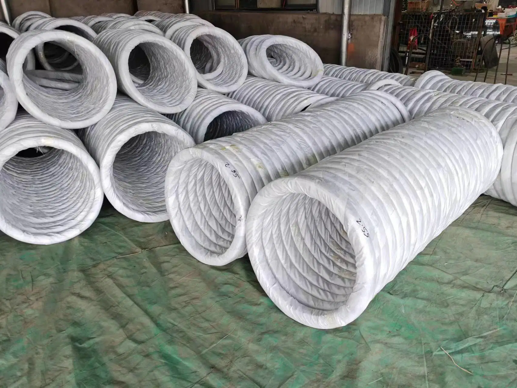 Acero al carbono galvanizado de alta resistencia, alambre ovalado de zinc inoxidable