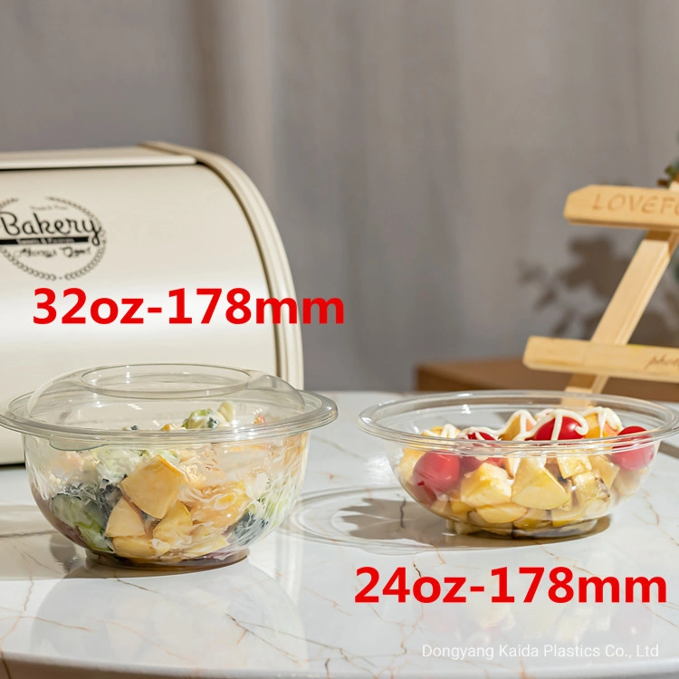 24oz en plastique jetables de cuisine à emporter des récipients alimentaires bol en plastique transparent de la Salade