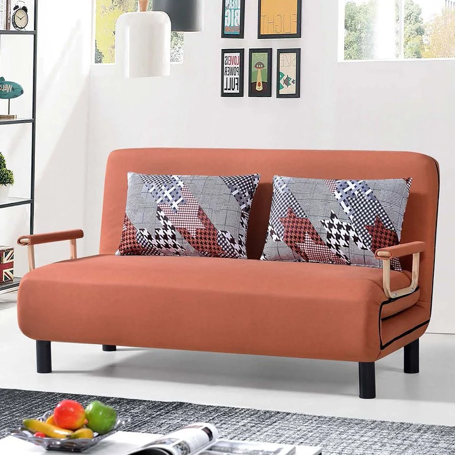 Apartment Living Room Modern Style Cheap Fabric Sofa Cum Bed Folding Couch Wholesale/Supplier Space Saving Lazy Sofa Bed