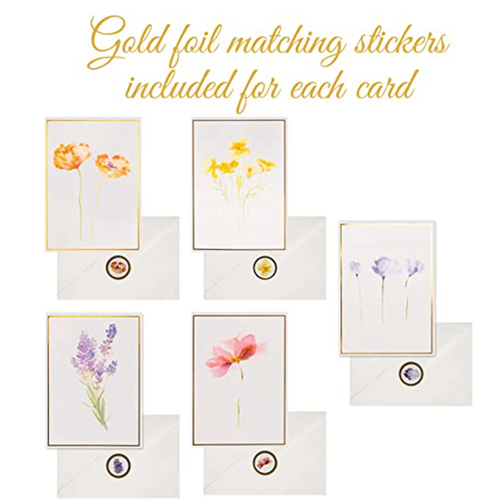 Gold Foil Envelopes and Cards with Card Organizer Sticker Cards