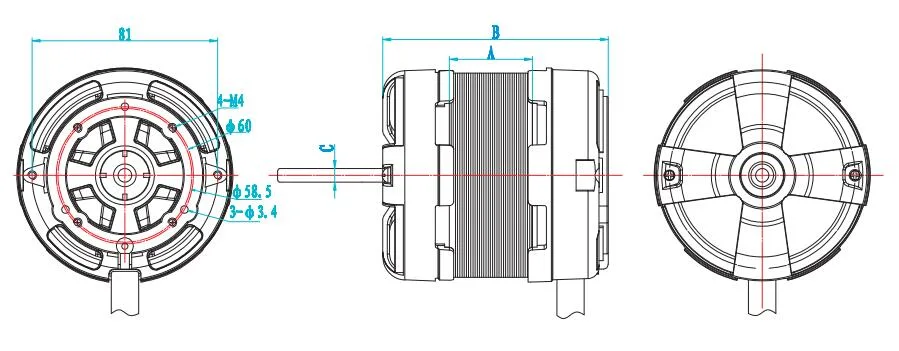 Factory Wholesale/Supplier AC Engine Induction Motor for Bake Oven with Sleeve Bearing