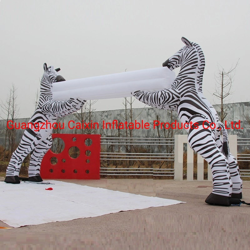 Waterproof Inflatable Zebra Model Floating Zebra Mascot Inflatable