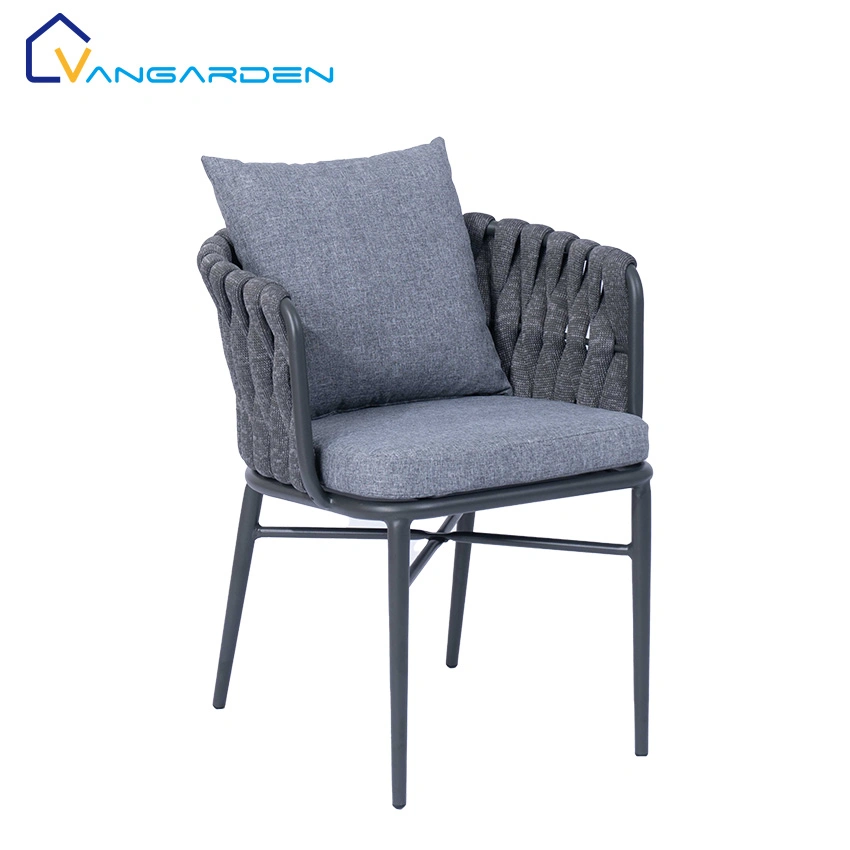Corda de alumínio populares Vangarden mobiliário de jardim exterior Cadeira de jantar