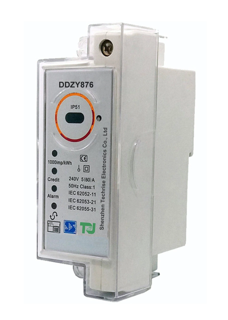 DDZY876 STS Prepayment Postpayment Single Phase Two Wire Din-Rail Split Electronic RF LoRa PLC  Module Communication Smart Energy Meter