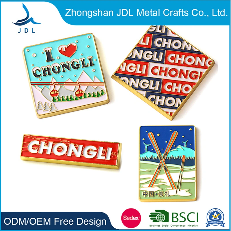 Custom Promotional Brand Name Logo 3D Metal Fridge Magnet for Promotional Gifts