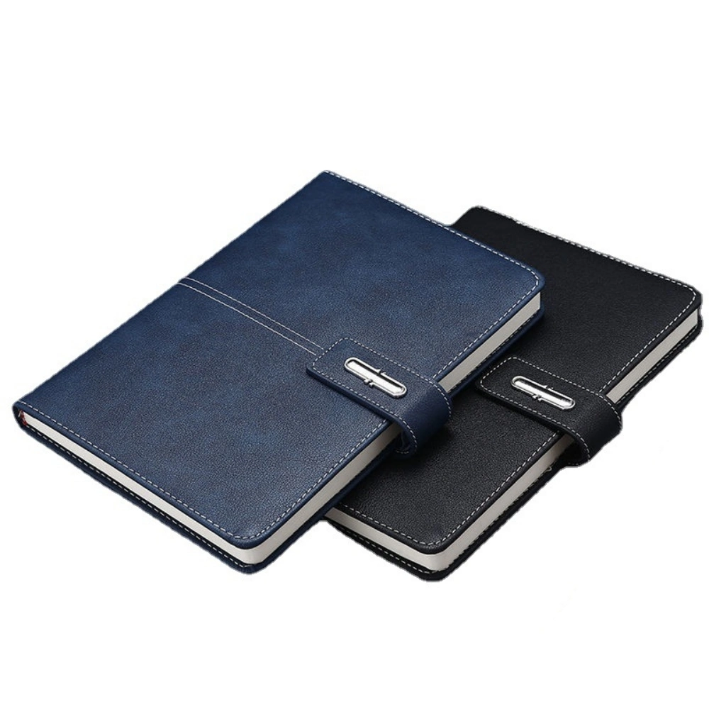 Oficial Planner Diário de impressão de conjunto de oferta Luxury PU capa dura de couro Notebook Papelaria o logotipo personalizado com caneta