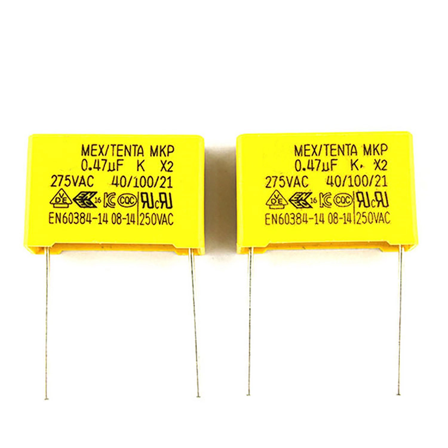 Yellow Color X2 Box Polypropylene Film Capacitor Safety Capacitor