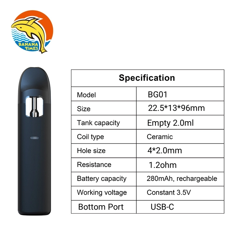 Colorado Großhandel/Lieferant Packwood leer 1gram/2gram Live-Harz-Öl Einweg-Vape Bleifreie 1ml/2ml-Einwegvapes mit Stiftruby für HHC-Dicke Öl